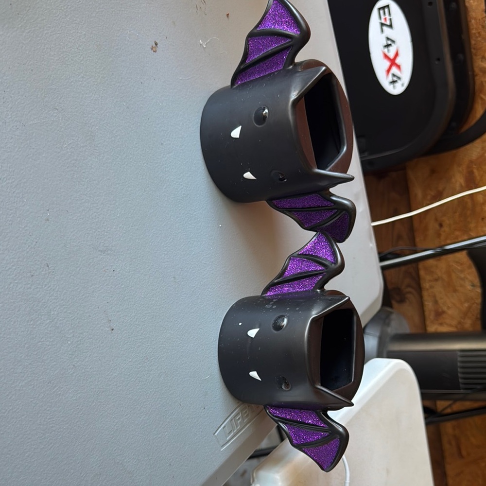 Black and Purple Bat Planters